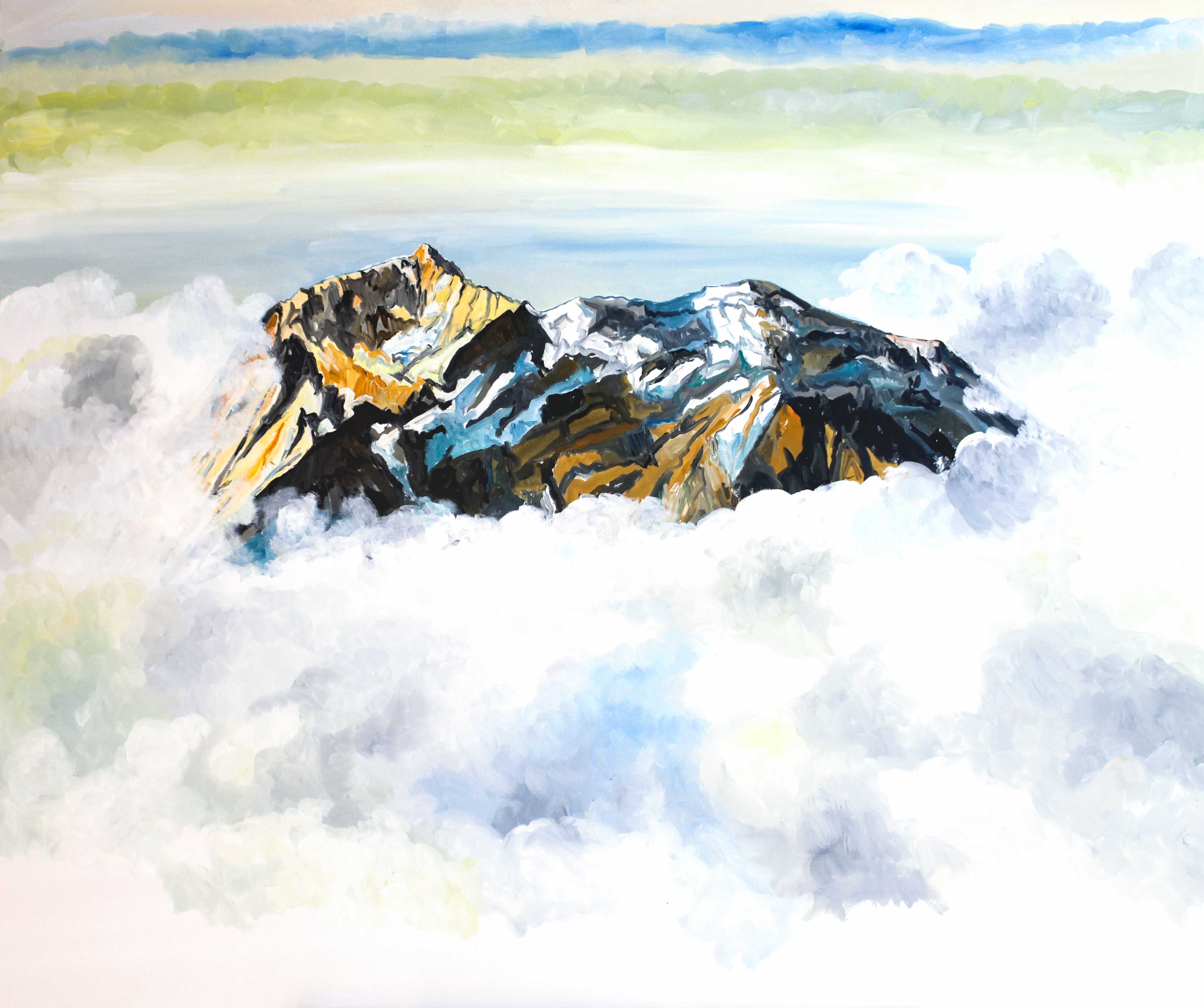 Hans Jossi «Makalu, Nepal - Tibet Mahalamgur Himal  im Wolkenfenster, 8485 m» 2023